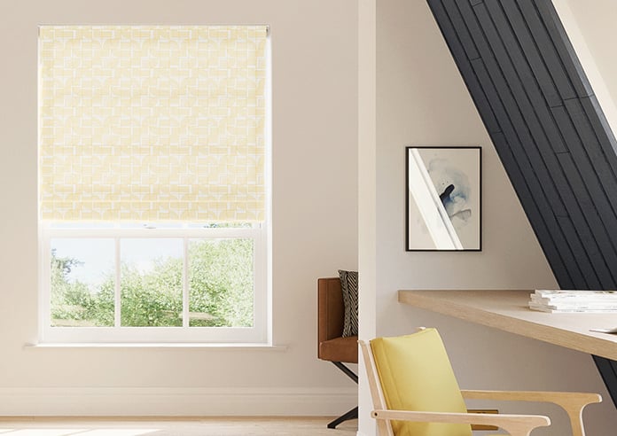Maze, Yellow - Twist&Fit Roman Blind - Image 3